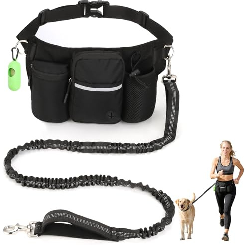 VINATO Porta Premietti per Cani,Sacchetti per Addestramento Cani con Guinzaglio Libero per Cani,Borsa Crocchette Porta Premietti per Cani con Dispenser Sacchetti Igienici – per Cani Piccoli e Medi