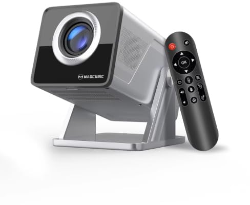 Dieser Projektor bietet eine Auflösung von 8 K und 1080P HD, eine Helligkeit von 1000 ANSI-Lumen, einen Lautsprecher, funktioniert unter Android 14 und unterstützt WiFi 6 und Bluetooth 5.4.