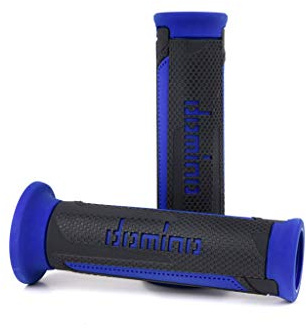 Griffe Satz Domino A350 On-Road anthrazitgrau/blau mit offenen Enden