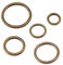 Swpeet 50 Stück 5 Größen 3/2 Zoll 3/4 Zoll 2,5 cm 3/5 Zoll 5/4 Zoll Mehrzweck-Metall-O-Ringe für Gürtel, Hardware, Taschen, Schlüsselanhänger, Handarbeit (Bronze)