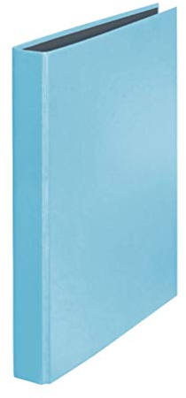 Original Falken PastellColor Ringbuch. Made in Germany. 2-D-Ring-Mechanik DIN A4 Füllhöhe 25 mm Himmel-Blau Kalender Organizer Ring-Ordner Hefter Plastikordner ideal für Büro und Schule
