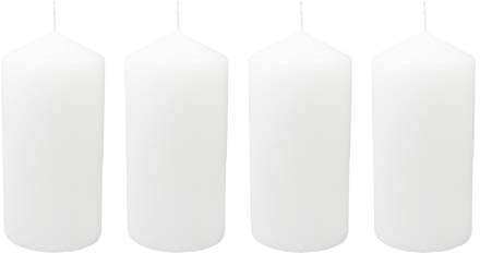 Ebersbacher Kerzen 4er Pack Stumpenkerze weiß, (Ø x H) ca. 60 x 120 mm, 4 Stück