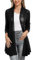 iClosam Cardigan Lungo Leggero Donna Elegante Casual A1-Nero,L