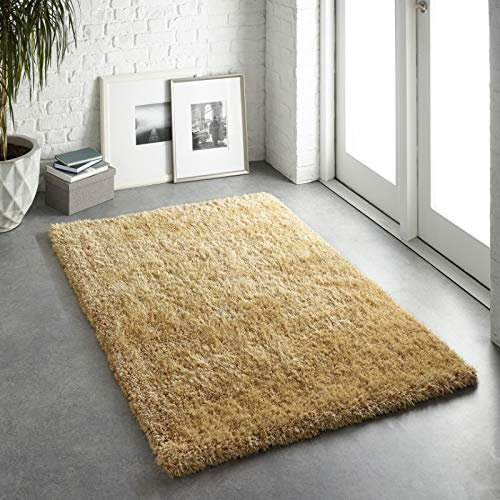 Rugs Direct Origin Chicago Ochre Rug, Polyester, 90 x 150