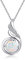 KINGWHYTE Opal Halskette 925 Sterling Silber Phönix Prinzessin Halskette, Opal Anhänger für Frauen Geburtsstein Schmuck Geburtstagsgeschenk für Sie(April Opal)