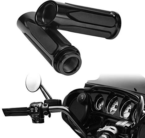 HDBUBALUS Elektronische Gasgriff-Steuerungs-Lenkergriffe, flach geschnitten, für Harley Touring Street Glide Road King Road Glide Electra Glide Dyna Softail