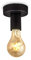 B.K.Licht - Deckenlampe E27 Fassung, max. 10 Watt, Vintage, Deckenleuchte, Lampe, Wohnzimmerlampe, Schlafzimmerlampe, Küchenlampe, Deckenstrahler, Retro, Deckenbeleuchtung, 10x8,9 cm, Schwarz