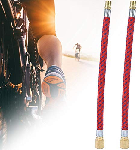 2 pièces Tube de Pompe de vélo Tuyau de Valve Flexible Tube d'extension de Pompe Accessoires de vélo Pump Tube adapté pour vélo(Copper Plating) Akcesoria rowerowe do