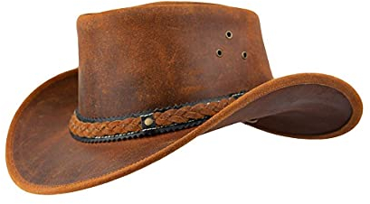 Black Jungle ARAMAC Lederhut Cowboyhut Australienhut Hut Ocker S