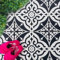 2 x Stencil for Garden Patio Paving Slabs 45x45 cm - 1x Large Pattern Turin