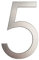 GUIZZO Creart - Numero Civico Esterno e Numeri Civici Esterni con Lettera in Acciaio Inox, Targa Personalizzata Made in Italy, Targhetta Personalizzata Porta Ingresso per Uso Esterno - 5, 6.4x10H cm