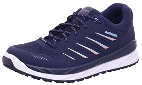 LOWA W Axos GTX Lo Blau - Gore-Tex Sportlicher komfortabler Damen Gore-Tex Multifunktionsschuh, Größe EU 41.5 - Farbe