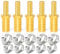 ERGAOBOY 5 uds 6mm x 12mm conector de lengüeta de manguera reductora de latón, accesorio de manguera recta de 2 vías con 10 abrazaderas