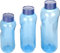 Spar Set 3 Größen 1x 0,5L 1x 0,75L 1x 1L Tritan Trinkflaschen Greiner BPA frei enthält neue blaue Deckel mit integrierter Dichtung