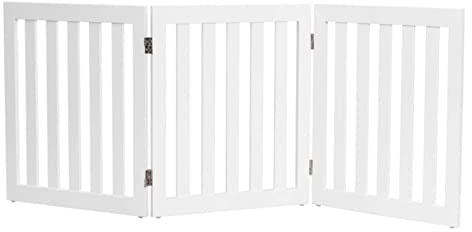 GYMAX Rejilla de Seguridad para Perros de 60 cm, Plegable y Ajustable, con Bisagra de Hardware de 360° y Superficie de Pintura, para Interior y Exterior (3, 60x50x1,5cm)