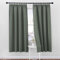 PONY DANCE Thermovorhang Hitzeschutz mit Kräuselband 2er Set H 175 x B 140 cm Blickdichte Vorhänge für Schienensystem Schlafzimmer Gardinen Verdunkelung Thermal Curtains, Graugrün