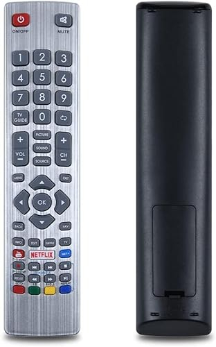 GOUYESHO Generic Ersatzfernbedienung, kompatibel mit Sharp Aquos Smart TV mit Netflix YouTube NET+ (Keine Einrichtung erforderlich)
