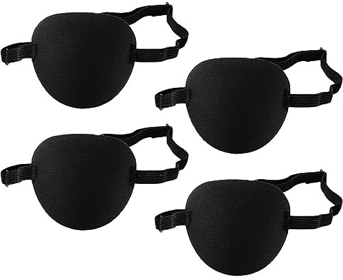 4 Pièces 3D Réglables Médicaux Patchs Oculaires Pour Adultes Enfants Yeux Gauche Ou Droit Strabisme Amblyopie Double Vision (Noir)