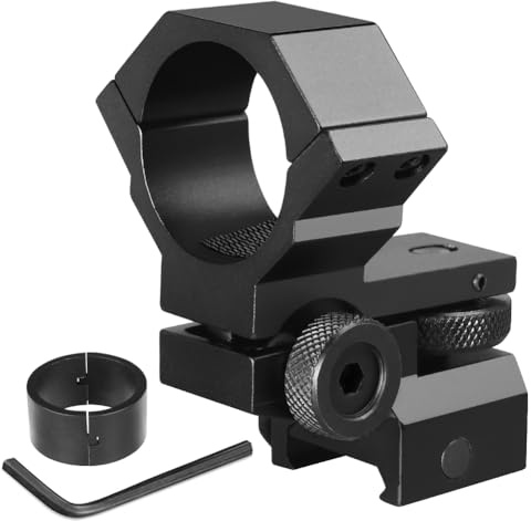 KEENZO 1inch 25,4 mm / 30 mm Anneaux de Montage, Réglable en Haut, en Bas, à Gauche et à Droite, Support de Lunette de visee pour 20mm Picatinny Rail