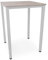 Stehtisch Büro-Besprechungstisch Metallgestell grau, Beine quadratisch, Steh-Arbeitstisch Gesamthöhe 112,5 cm, Pausentisch Empfangstisch hauseigene Fertigung, Workstation (Eiche modern, 80 x 80 cm)