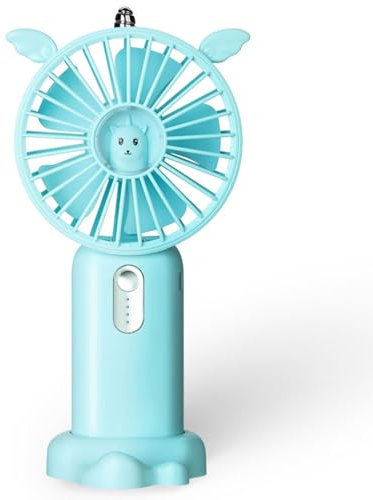 Terafeels Mini Fan Portable Personal Fan Hanging Max 10Hrs USB Small Fan with 3 Speeds for Home Office Travel(Blue), 172003