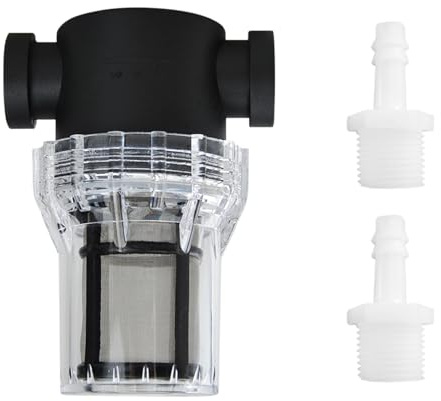 Flylin Bierfilter mit 20mm Schlauchtülle, Bier-Inline-Filtersieb für die Heimbrauerei 150 Mikron 80 Mesh, Wasserfilter Bierbraufilter Trichter für große Chargen und trocken gehopfte Biere