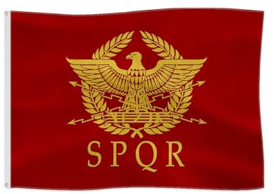 Bandera del ejército romano imperial para diversión al aire libre, bandera histórica Vexillum (SPQR)