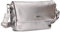Zwei Damen Handtasche Mademoiselle.M M60 Umhängetasche 3 Liter breite Crossbody-Bag Magnetklappe Reißverschluss inklusive Schlüsselband klassisch-elegante Abendtasche (silver)
