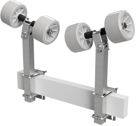 SUPROD 2er Pendelrollen Sliprollen Sliphilfe Bootstrailer TPU RKSRLX-2X2-TPU, Ø 120 mm