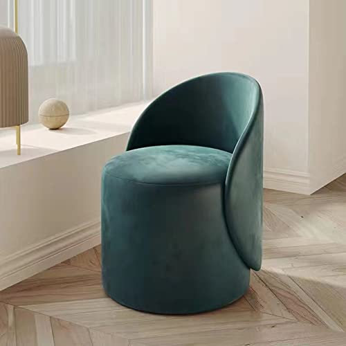 Drehbarer Ottoman-Sessel – Moderner, runder Akzentsessel mit 360° drehbarem Metallsockel für Wohnzimmer und Schlafzimmer, zum Lesen – bequemer, gemütlicher Bouclesessel Sofa