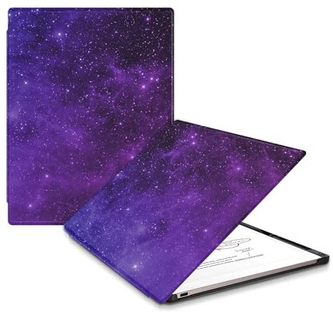 QIOFEARTH Case for Remarkable Paper Pro Tablet 11.8 (2024 Released) Lightweight and Hard Back Shell Protective Book Folio Cover,Have Auto Sleep/Wake,Pen Holder and Pen Tips Box (Starry Sky Purple)