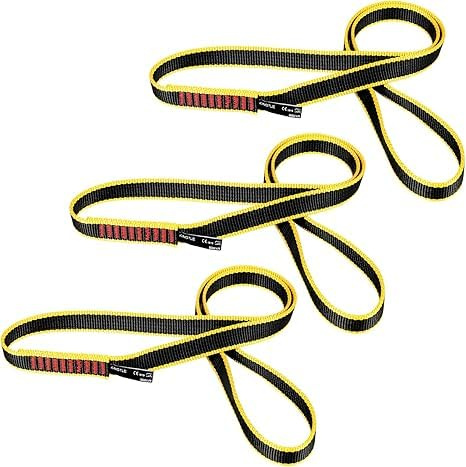 KINGTLE 20MM Nylon Climbing Sling Runner 22kN CE1019/EN566 UIAA Certified,Rock Climbing Webbing Straps for Rock Climbing,Mountaineering, Rappelling (60cm/24inch)