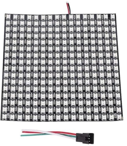 GERUI WS2812 RGB 16x16 LED Panel ECO 256Pixels LEDMatrix Flexible Modul 5050SMD IC Steuerungen Bild Video Textanzeige Einzeladressierbare Vollfarbfunktionen mit DC5V Kompatibel für Raspberry Pi