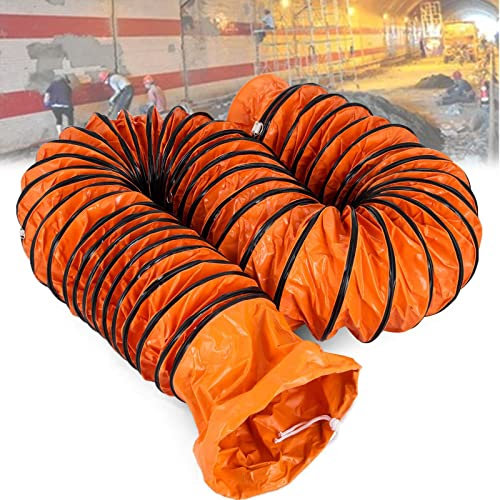 KKIPSCE Kanalschlauch, Flexibler PVC-Kanal, tragbar für Abluftventilator, Lüftungskanalschlauch, PVC-Kanal, tragbarer industrieller Ventilator-Absaugschlauch, 5 m, Durchmesser 400 mm