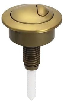 Botón de doble descarga para cisterna de inodoro para modelo 49, botón de plástico ABS, apto para agujeros estándar de cisterna de 38 a 42 mm (dorado)