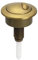 Botón de doble descarga para cisterna de inodoro para modelo 49, botón de plástico ABS, apto para agujeros estándar de cisterna de 38 a 42 mm (dorado)