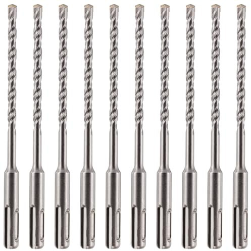 10 Pack Of - 5.5mm x 160mm Long SDS Plus Hammer Drill Bits, Professional Tungsten Carbide Tipped Masonry Drill Bit For Brick, Concrete, Stone, Granite. 5.5mm SDS Drill Bit