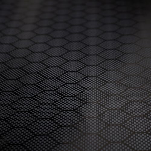 Finest Folia Hexagon Carbon Folie Selbstklebende 3D Autofolie Wabenmuster Car Wrapping Carbonfolie Tuning für Auto Motorrad mit Waben (Schwarz, 0,5m x 1,52m)