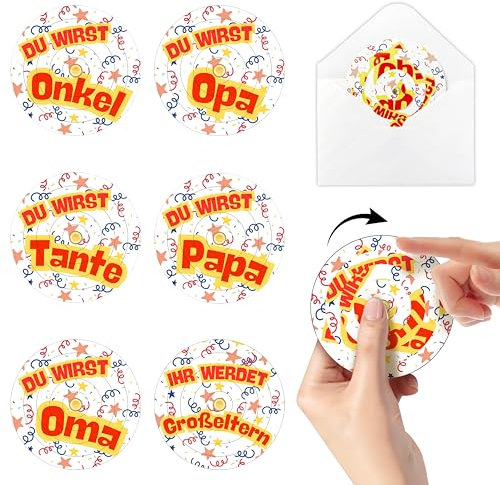 Yezirzax Schwangerschaft verkünden mit 6 Rotating puzzle, Karten Rotieren mit Umschlag, Überraschungsrätsel für Schwangerschaft Verkündung Oma Opa Papa Onkel Tante Großeltern Geschenk