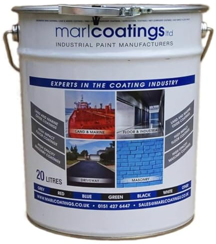 Marl Coatings 20L Masonry paint for pebbledash, concrete, render and brick. Acrylic resin technology with an advanced formulation. (BEIGE)