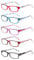 Kerecsen Reading Glasses 5 Pairs Fashion Ladies Readers Spring Hinge with Pattern Print Eyeglasses for Women（5 Mix Color-1 2.50）