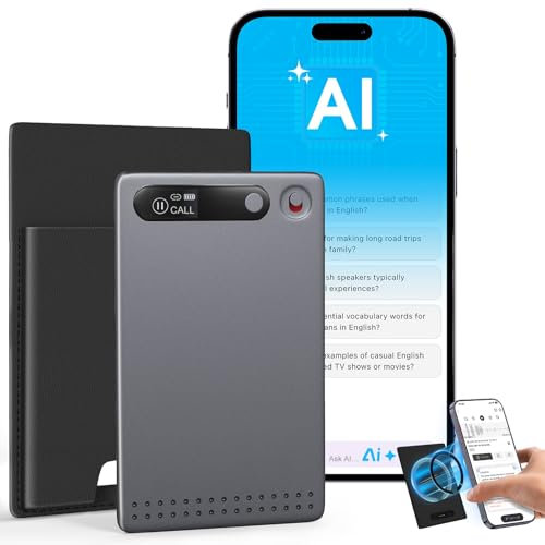 Diktiergerät KI, 64GB, App-Steuerung, KI-Transkription und Zusammenfassung, 118 Sprachen, Ultraflach und Leicht, KI Digitales Diktiergerät, Aufnahmegerät für Meetings, Vorlesungen, Anrufe