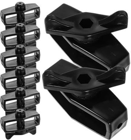 GATHINESS Tendeur de Câble Métallique pour Clôture, Lot de 8 Pièces Noires, Outil de Tension Portable Adapté aux Clôtures Agricoles et Jardin, Fixation Stable et Fiable