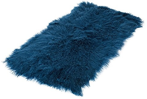 Reissner Lammfelle Tibet Lammfell Auflage TP1 60x120cm Farbe stahlblau JAY22 TP1