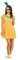 Horror-Shop Freche Ananas Verkleidung mit Haarreifen M/L