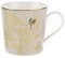 Sara Miller for Portmeirion SMCY78914-XG Mug-Light Grey Single, White/Gold