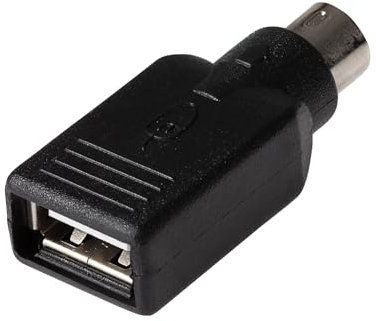 Maplin MAPCUS12 Premium USB-A 2.0 Female to PS/2 Male Adapter, Black