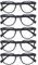 OPULIZE Pop Lesebrille 5er Pack Keck Rund Matt Rahmen Federscharniere Kratzfest Grau Herren Damen RRRRR2-7 +1.50