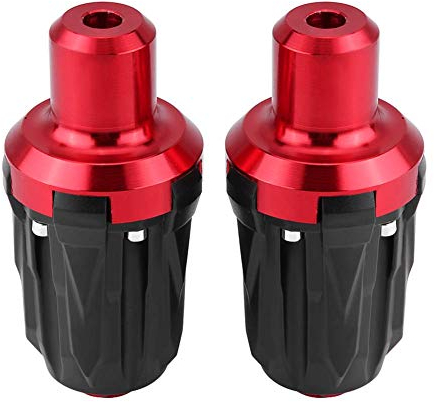 Paratelaio per moto, 1 paio di paratelaio di scarico per moto 10 mm Protezione anticaduta per tampone antiurto(rosso)
