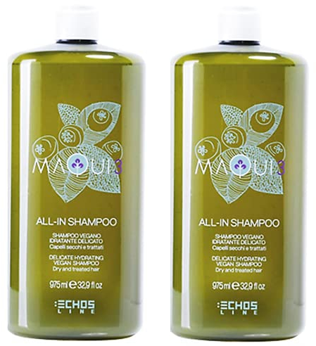 ECHOSLINE MAQUI Feuchtigkeitsspendendes Shampoo mit natürlichen Inhaltsstoffen Maqui 3 vegane Lotion 100% mit Ecocert-Zertifizierung (2 x 975 ml)